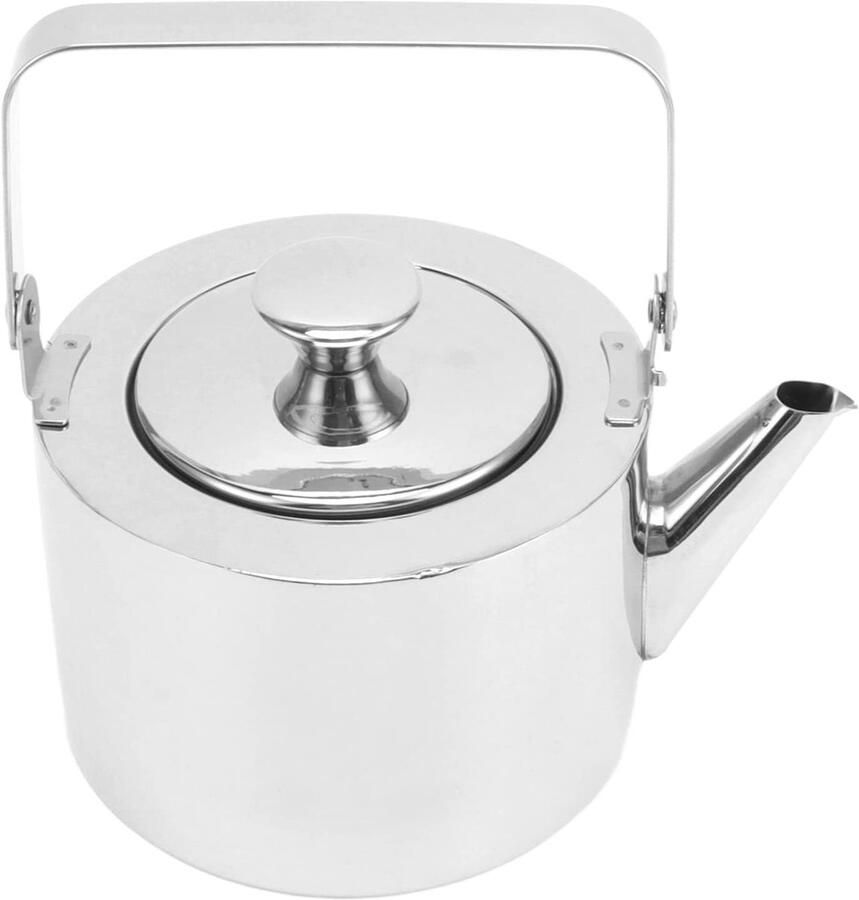 Roestvrijstalen Ketel Theepot Fornuis Water Koken Met Ingebouwde Zeef 1 Liter Zilver