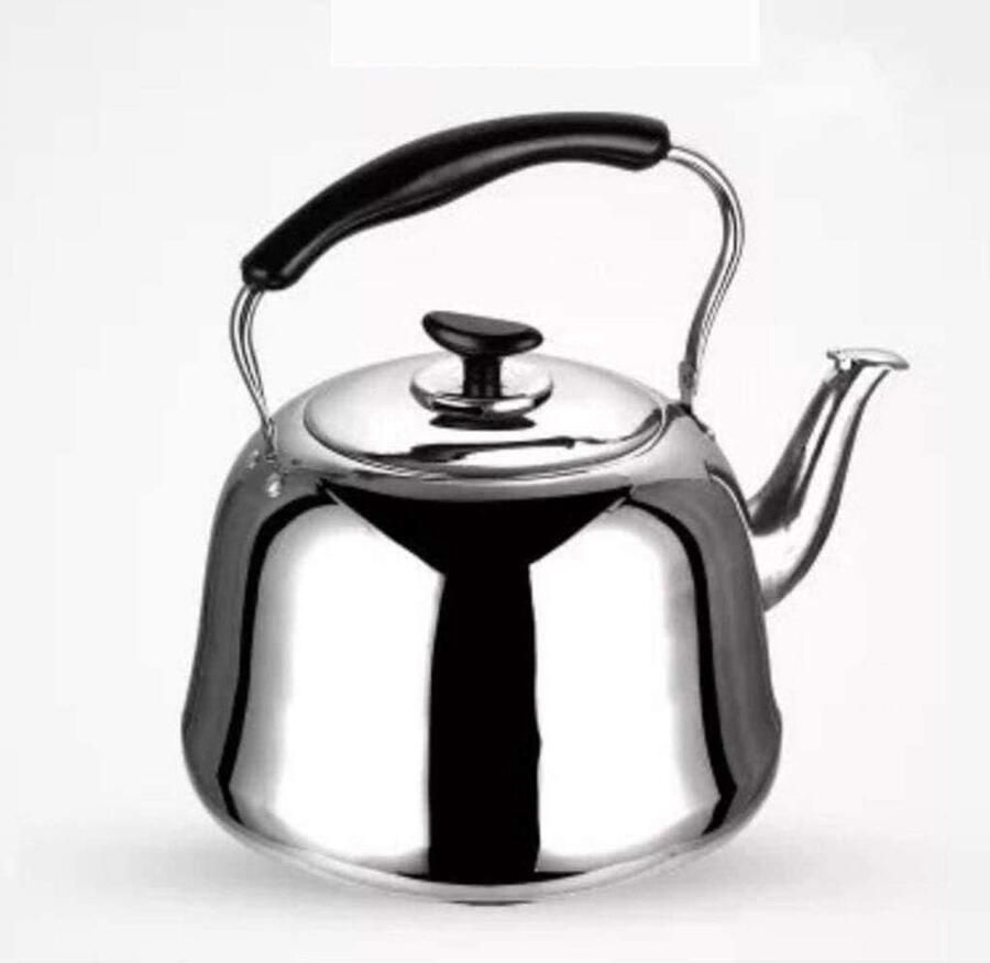 Roestvrijstalen Ketel Theepot Inductie Snel Water Koken Universeel Geschikt 4 Liter Zilver