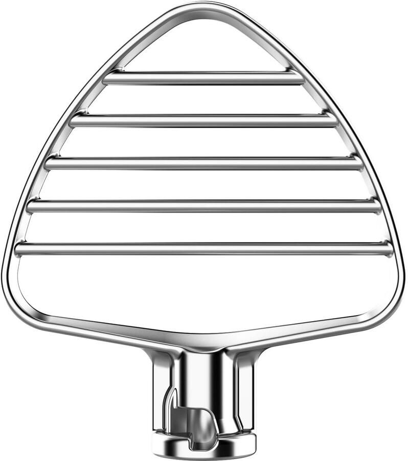 Roestvrijstalen klopper Mixer accessoire Bakken en mixen Vaatwasmachinebestendig 4.5 5QT Zilver