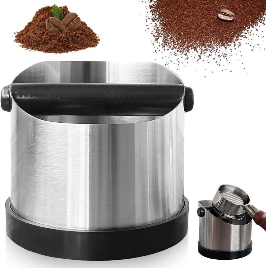 Roestvrijstalen Knock Box voor Koffiedik Beating Tray voor Strainer Carriers Accessoire voor Koffiemachines en Koffiezet Apparaten (660ML)