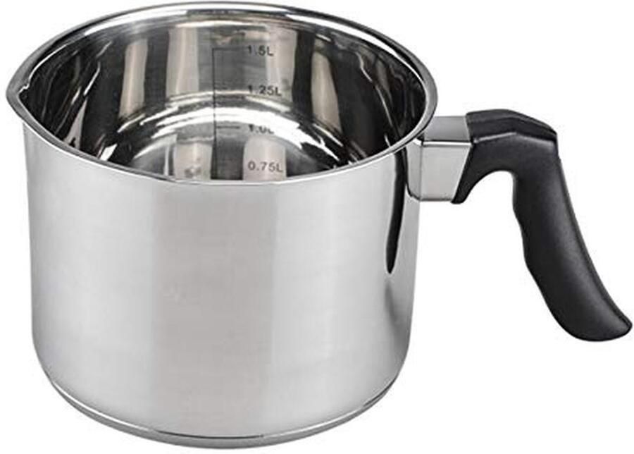Roestvrijstalen koekenpan 14 cm met thermobodem voor inductiekookplaten