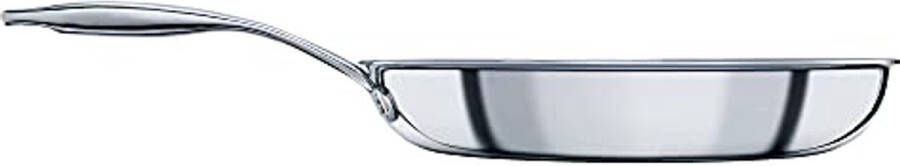 Roestvrijstalen Koekenpan 28 cm met Hybride Antiaanbaklaag en Inductie Geschikt Kookgerei