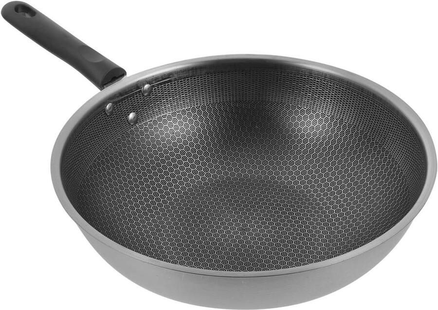 Roestvrijstalen Koekenpan Aanbak Pan Eieren Bakken Honingraatstructuur 48.5 cm Multi