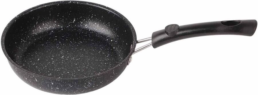Roestvrijstalen Koekenpan Anti-aanbak Gelijkmatig Bakken Ergonomisch Handvat 18 cm Zilver