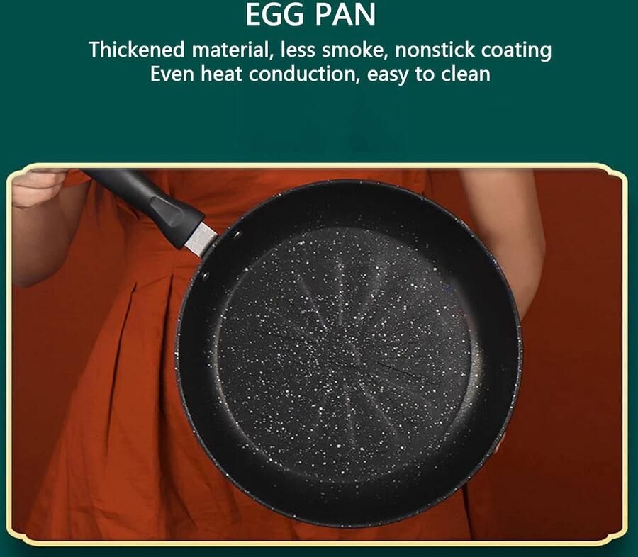 Roestvrijstalen Koekenpan Anti-aanbak Pan Gezond Koken Snelle Warmtegeleiding 12 cm Zilver