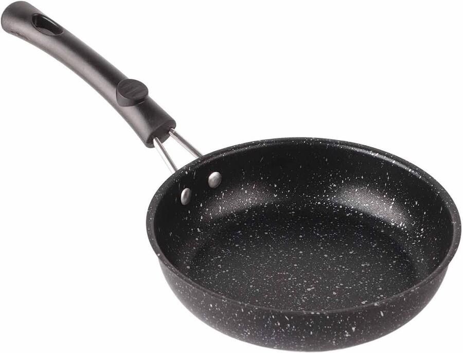 Roestvrijstalen Koekenpan Anti-aanbak Pan Gezond Koken Snelle Warmtegeleiding 18cm Zilver