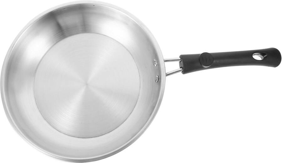 Roestvrijstalen Koekenpan Antiaanbakpan Keukenpan Snel Bakken Gelijkmatige Warmtegeleiding 40 cm Diameter Zilver