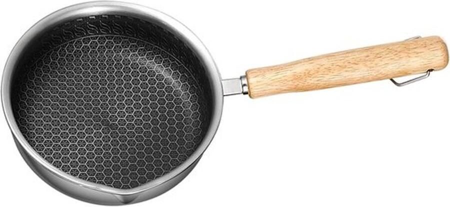 Roestvrijstalen koekenpan Antiaanbakpan voor omelet Voor ontbijt bakken Gelijkmatige warmteverdeling 13 cm diameter
