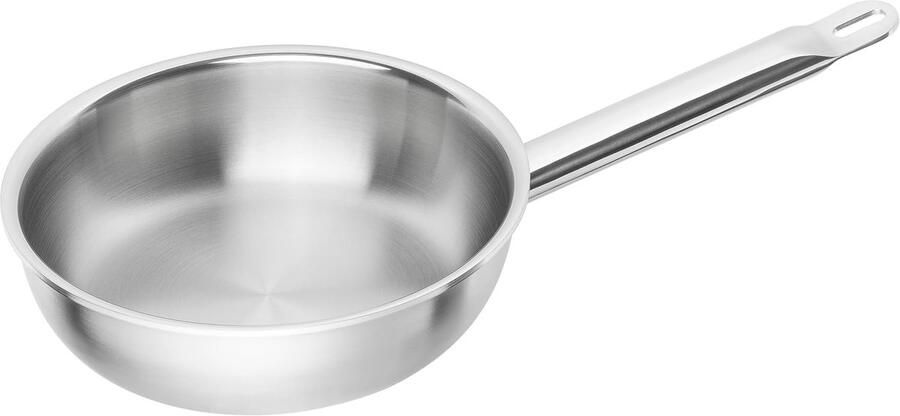Roestvrijstalen koekenpan Bakken en braden Vaatwasserbestendig 20 cm Zilver - Foto 1