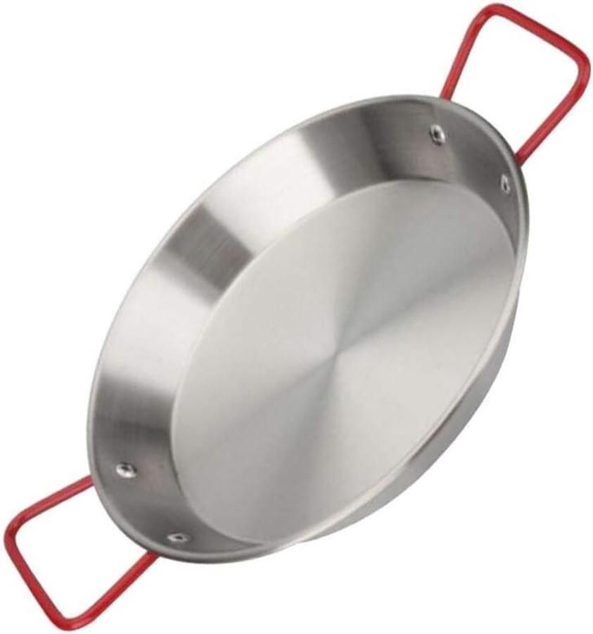 Roestvrijstalen Koekenpan Diepe Braadpan Veelzijdig Koken Gelijkmatige Warmte 28 cm Zilver