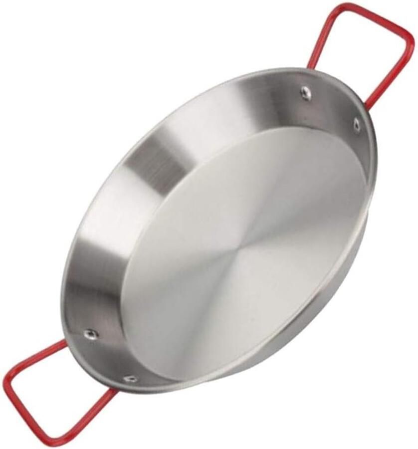 Roestvrijstalen koekenpan Diepe braadpan Veelzijdig koken Gelijkmatige warmte 28 CM Zilver