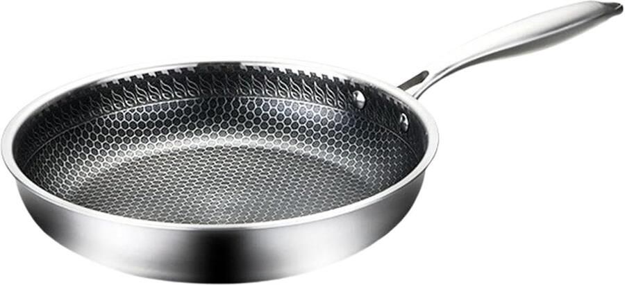 Roestvrijstalen koekenpan Kookgerei pan Thuis koken Gelijkmatige verwarming Niet gespecificeerd Meerkleurig