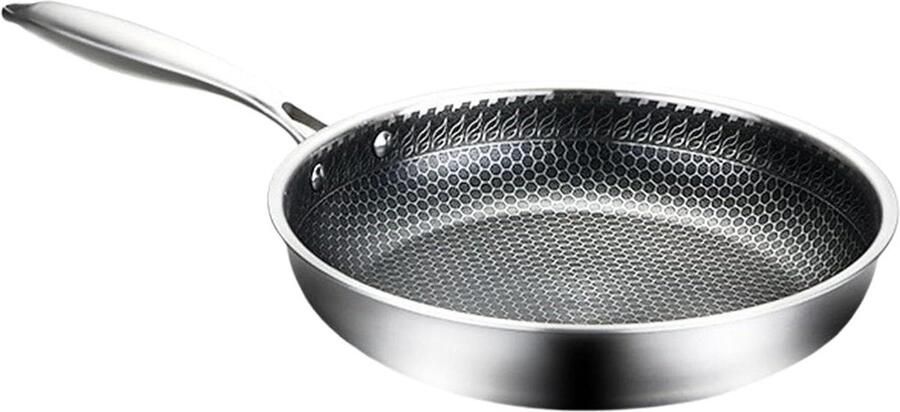 Roestvrijstalen Koekenpan Kookpan Inductie Thuis Koken Krasbestendige Laag Niet gespecificeerd Meerkleurig