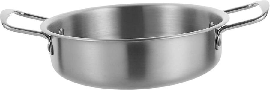 Roestvrijstalen Koekenpan Kookpot Wok Thuis Koken Snelle Warmteoverdracht 19 x 65 cm Zilver