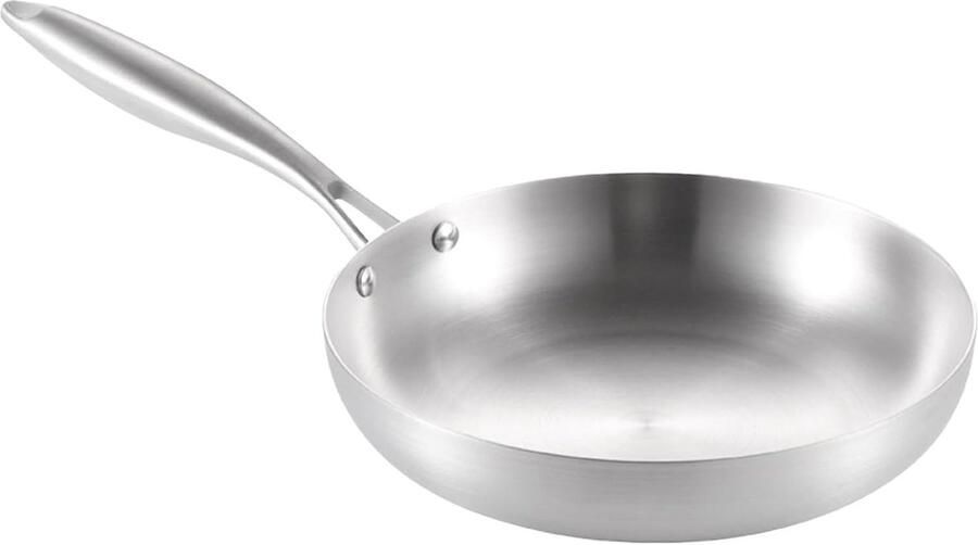 Roestvrijstalen Koekenpan Ovenbestendige Pan Dagelijks Koken Drielaags Materiaal 22 of 28 cm