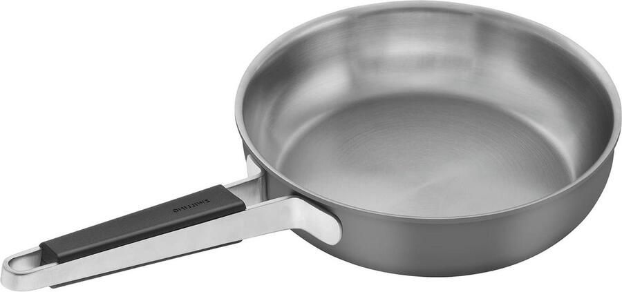 Roestvrijstalen Koekenpan RVS Koken aanrecht Tri-ply constructie 24 cm Grijs