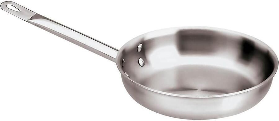 Roestvrijstalen Koekenpan Snel Koken Drielaags Materiaal 32 cm Zilver
