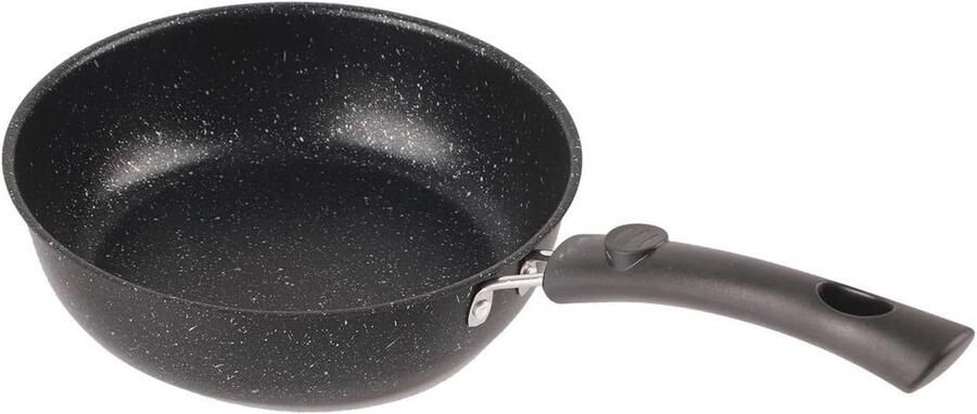 Roestvrijstalen Koekenpan Veelzijdig Koken Gelijkmatige Warmte 20 cm Zilverkleurig