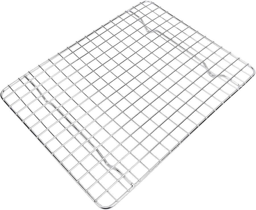 Roestvrijstalen Koelrek Bakrek Oven Gezond Koken Ovenbestendig Ontwerp 25x195 cm Zilverkleurig