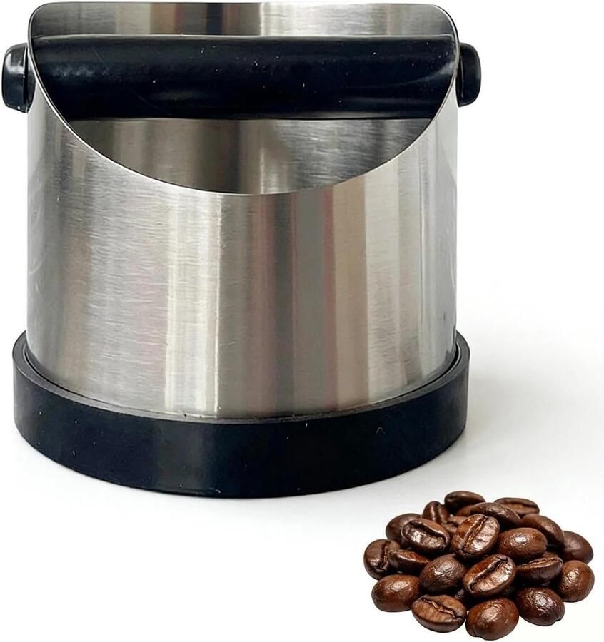 Roestvrijstalen koffieknock-box koffiezetapparaat espressoknop-box met geluidsabsorberende afsluitstang ShopVlot