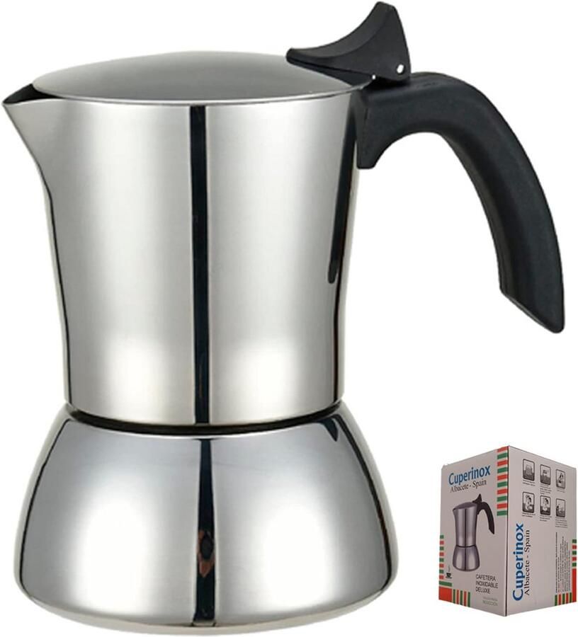 Roestvrijstalen Koffiezetapparaat voor 6 Kopjes Geschikt voor Inductie