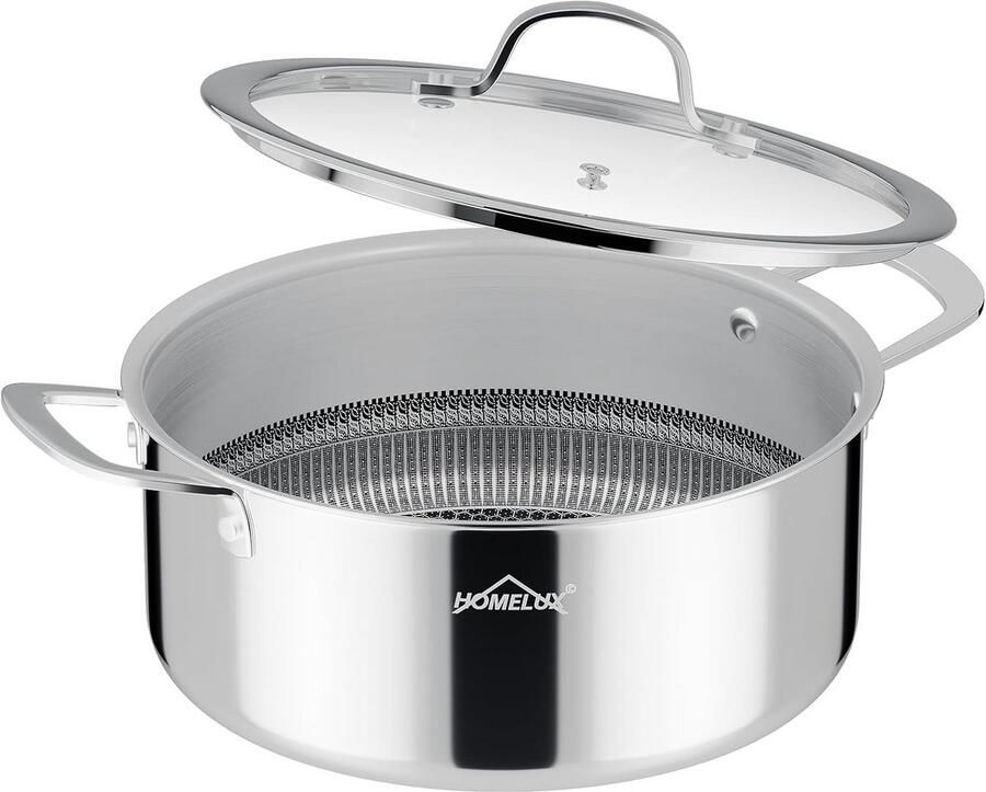 Roestvrijstalen Kookpan 26 cm Multifunctionele Soeppan met Honingraatstructuur