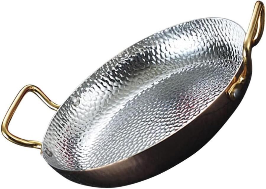Roestvrijstalen Kookpan Hotpot Pan Koken Voor Restaurants Dubbele Handgrepen 275 x 21 x 35 cm Zilver