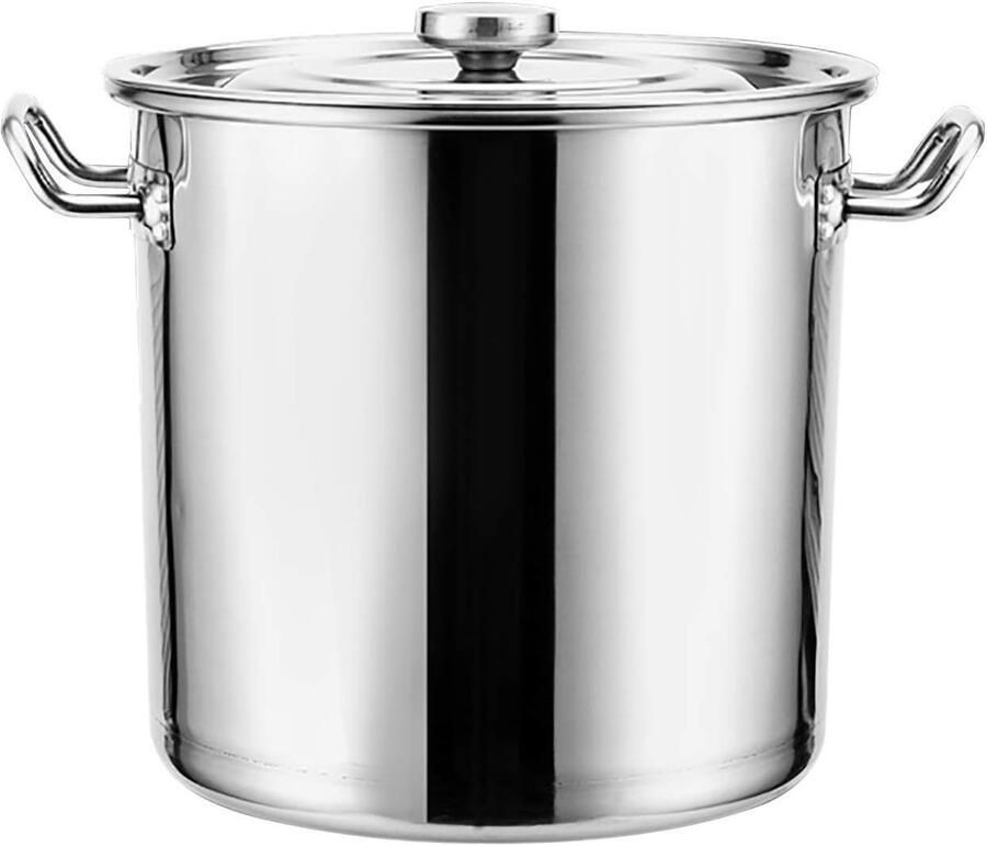 Roestvrijstalen kookpan Soeppan Braadpan Grote hoeveelheden koken Verdikte capsulebodem 50 x 50 cm Zilverkleurig