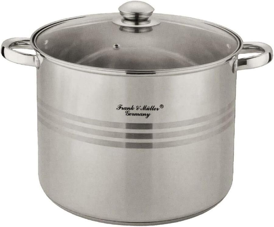 Kookpan met deksel Soeppan Stoofpan Alledaags Koken Universele Warmtebodem Ø 28 cm Zilver