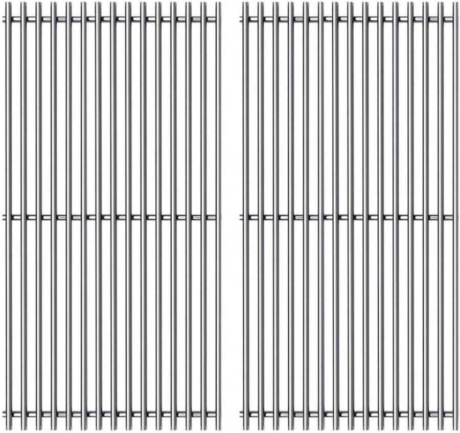 Roestvrijstalen Kookroosters Grillroosters Vervanging Barbecue Grillen Set van 2 382.5 Vierkante Centimeter Zilver