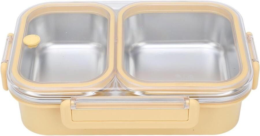 Roestvrijstalen Lunchbox Voedselcontainer Bento Box Lunch Meenemen Verwarmbaar Met Water 1.2 Liter Goud