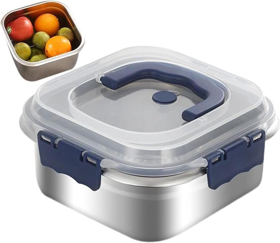 Roestvrijstalen Lunchbox Voedselcontainer Lekvrij Maaltijden Bewaren Vacuüm Afsluiting 1800ml Capaciteit Meerdere Kleuren