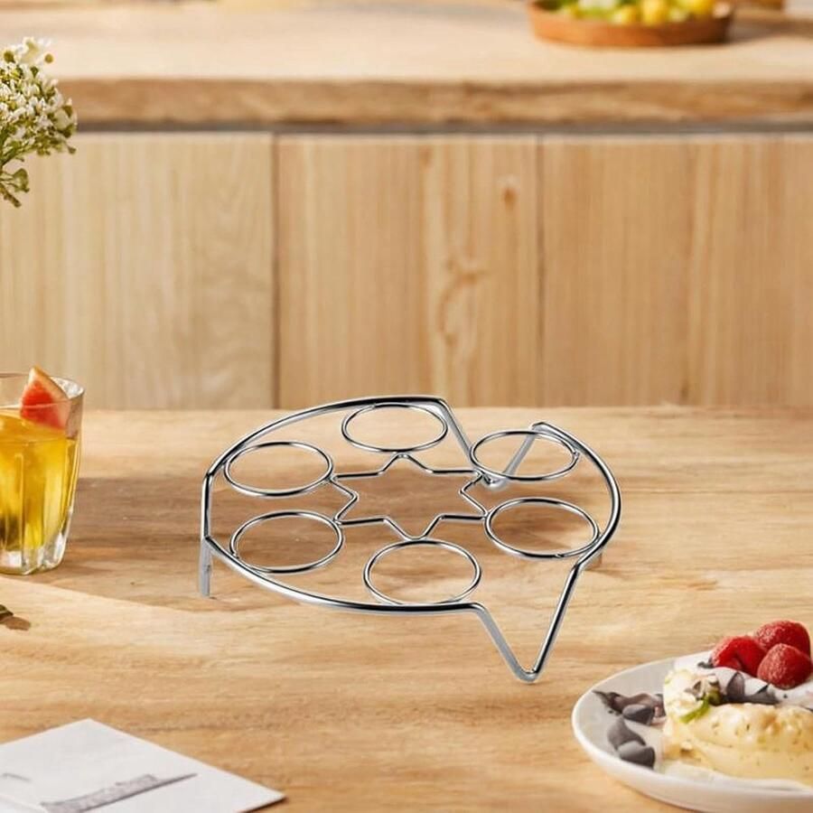 Roestvrijstalen mandhouder Kookrek stoommand Koken van dumplings Zwaar roestvrij staal 175 cm Zilver