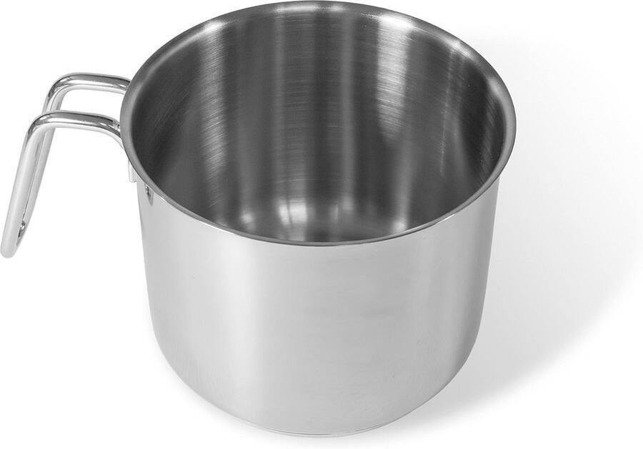Roestvrijstalen Melkpan 12 cm Geschikt voor Alle Warmtebronnen 1.3 Liter