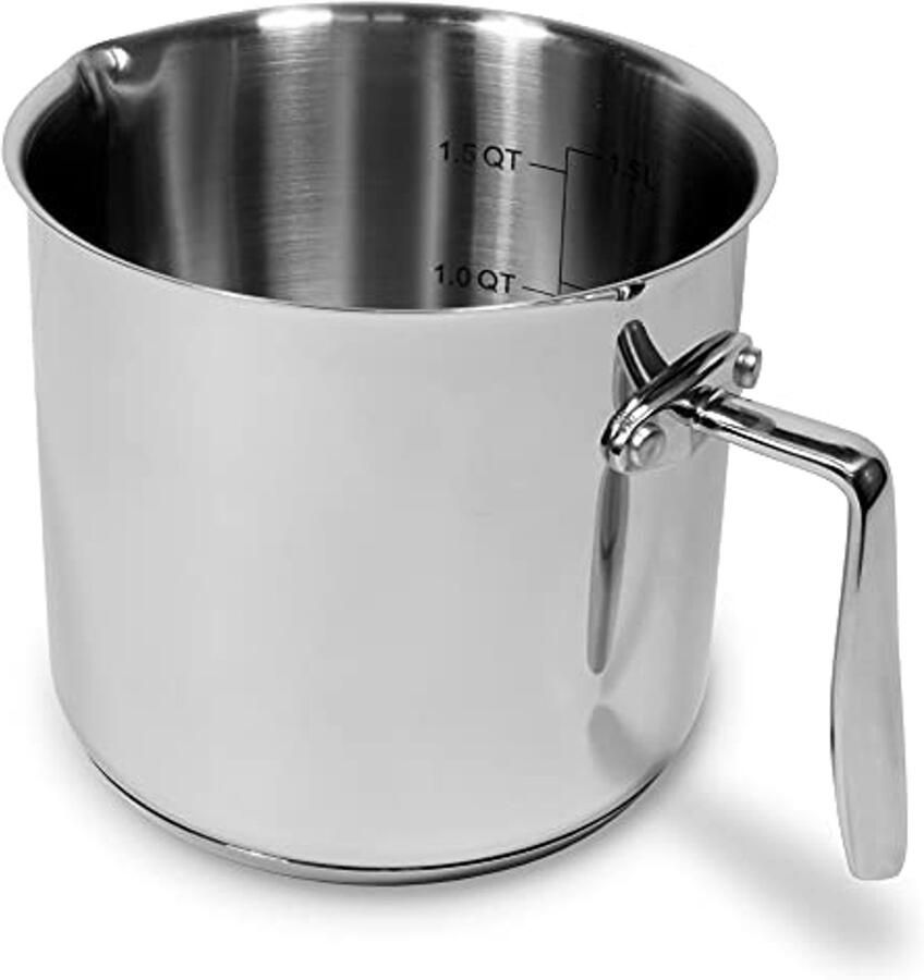 Roestvrijstalen melkpan voor inductie 14 cm diameter ideaal voor koken