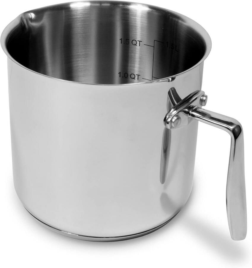 Roestvrijstalen melkpan voor inductie 14 cm diameter ideaal voor koken