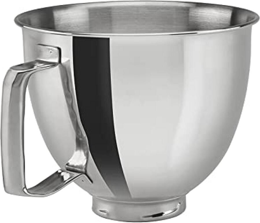 Roestvrijstalen Mengkom Accessoire voor Keukenmachine 4 8L met Handvat Perfect voor Vervanging