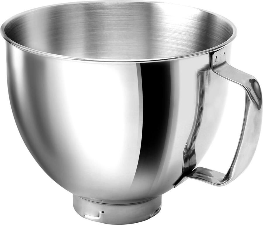 Roestvrijstalen Mengkom met Handvat voor Keukenmixer (4-5 QT)