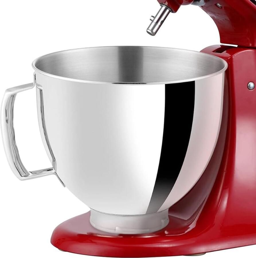 Roestvrijstalen Mengkom voor 4.5-5 Quart Blender IJs Maker Accessoire Roestvrijstalen Kom met Handvat Kitchenaid Accessoires Vaatwasmachinebestendig