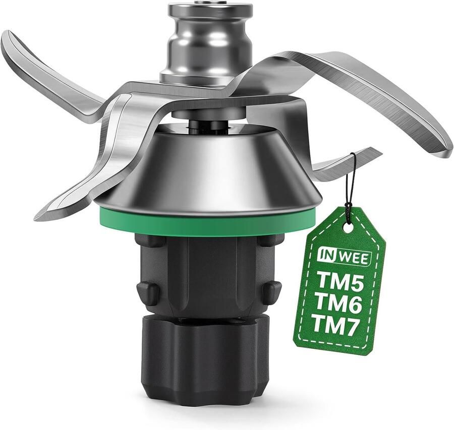 Roestvrijstalen mes voor Vоrwerk Thermomix TM5 TM6 TM7 Reservemes met Afdichtingsring voor Vorwerk Keukenmachines Roestvrij Staal Onderdeel Geschikt voor Vaatwasser