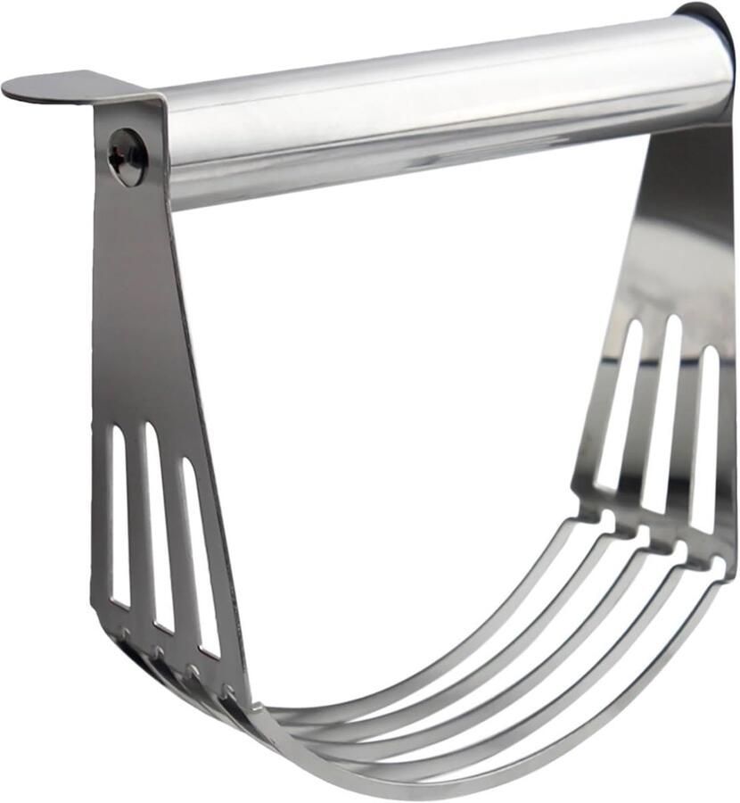 Roestvrijstalen Mixer Deegsnijder Keukengerei Bakken en Mengen Ergonomische Handgreep 133 x 12 cm Zilver