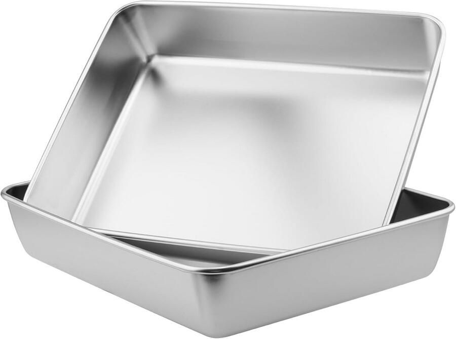 Roestvrijstalen Ovenschaal Bakplaat Bakken en Grillen Hoogwaardig Materiaal 30 x 25 cm Zilver