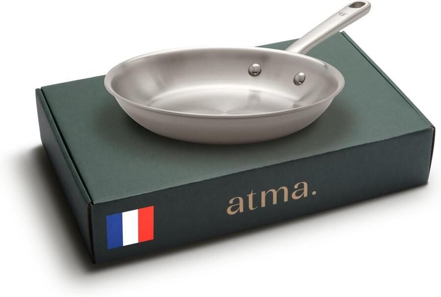 Roestvrijstalen pan Inductiepan Koekenpan Gezond Koken Drielaags Materiaal 20 cm Zilverkleurig