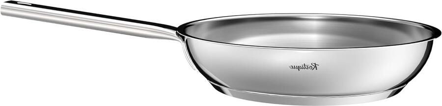 Roestvrijstalen Pan Koekenpan Braadpan Gelijkmatig Koken Impact-gebonden Drievoudige Basis 24 cm Zilver