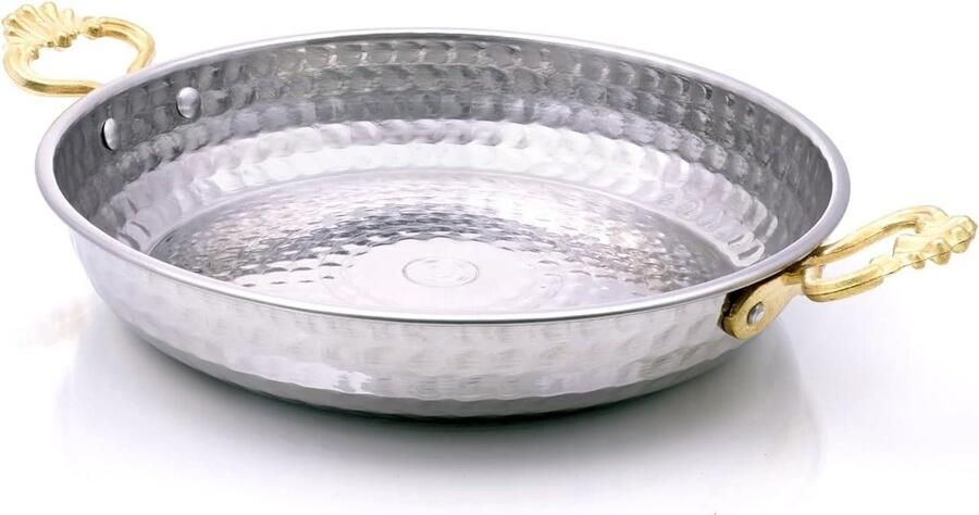 Roestvrijstalen pan Koekenpan Braadpan Veelzijdig Koken Handgemaakt Kopereffect 20 cm Koper
