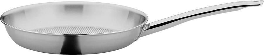 Roestvrijstalen Pan Koekenpan Braadpan Veelzijdig Koken Honingraatstructuur Diameter 24 cm Zilverkleurig