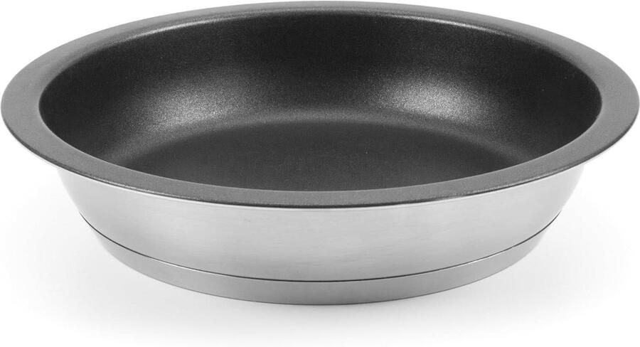 Roestvrijstalen pan Koekenpan Inductie Koken en Serveren Stapelbaar Design Ø 28 cm Zilver