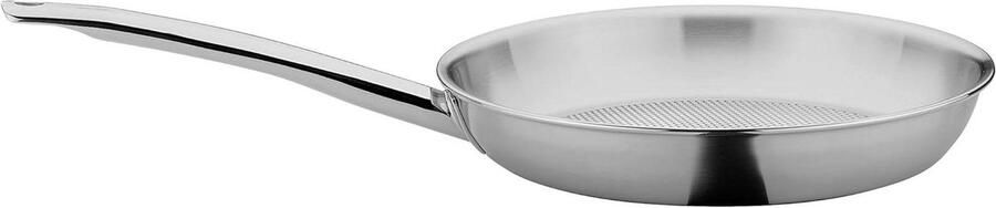 Roestvrijstalen pan Kookpan Braadpan Gelijkmatig koken Honingraatstructuur 28 cm Zilver