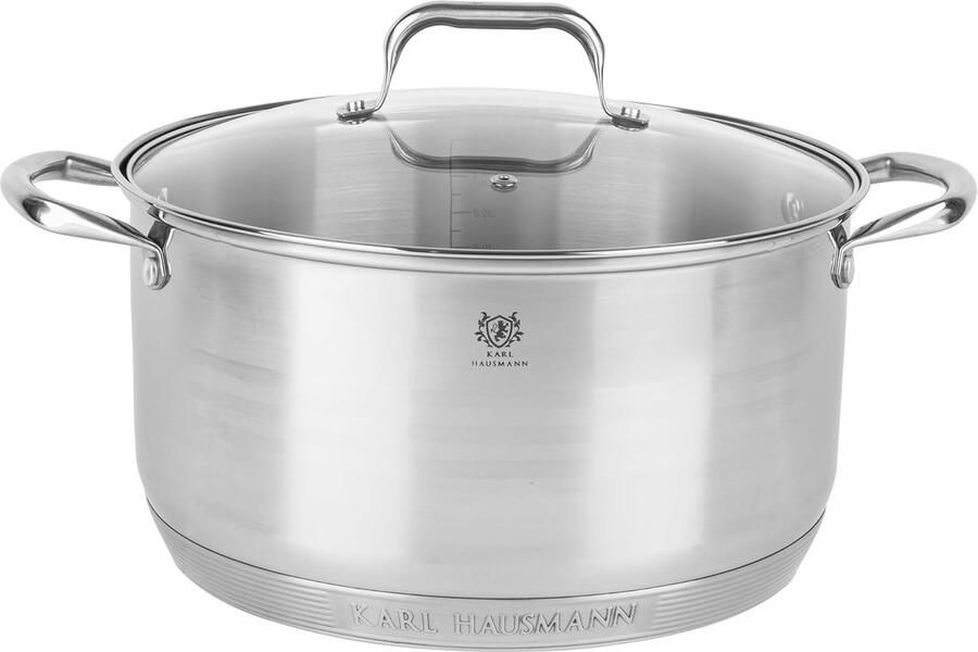 Roestvrijstalen pan Soeppan kookpan Dagelijks koken Energiezuinig koken 61 liter Zilverkleurig