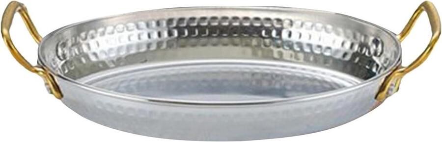 Roestvrijstalen pan Vispan Kookpan Maaltijden Bereiden Dubbele Handgrepen 18 x 12.5 cm Zilverkleurig